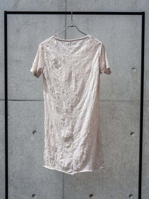 Craft Fabric Layered U - neck T-shirt【oyster】 - PRY