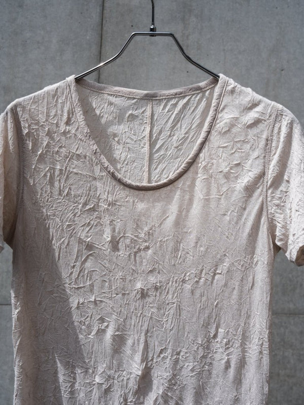 Craft Fabric Layered U - neck T-shirt【oyster】 - PRY