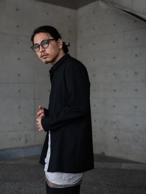 Craft Fabric Layered U - neck T-shirt【oyster】 - PRY