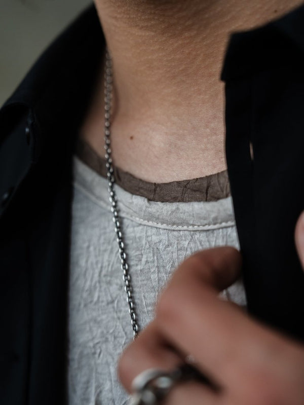 Craft Fabric Layered U - neck T-shirt【oyster】 - PRY