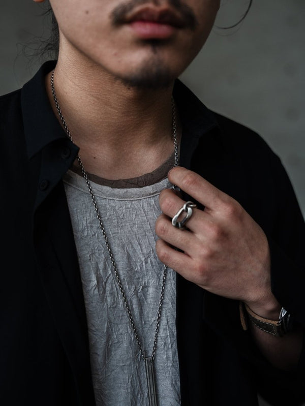 Craft Fabric Layered U - neck T-shirt【oyster】 - PRY