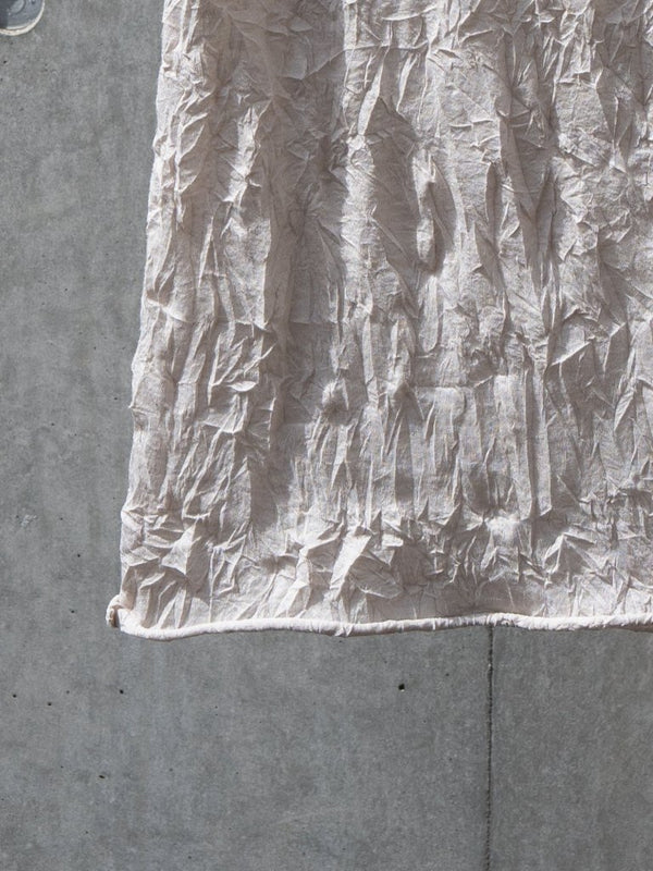 Craft Fabric Layered U - neck T-shirt【oyster】 - PRY