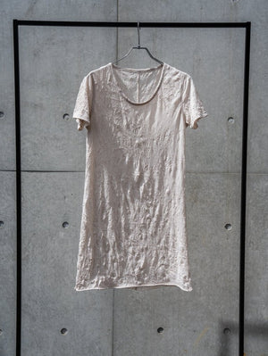 Craft Fabric Layered U - neck T-shirt【oyster】 - PRY