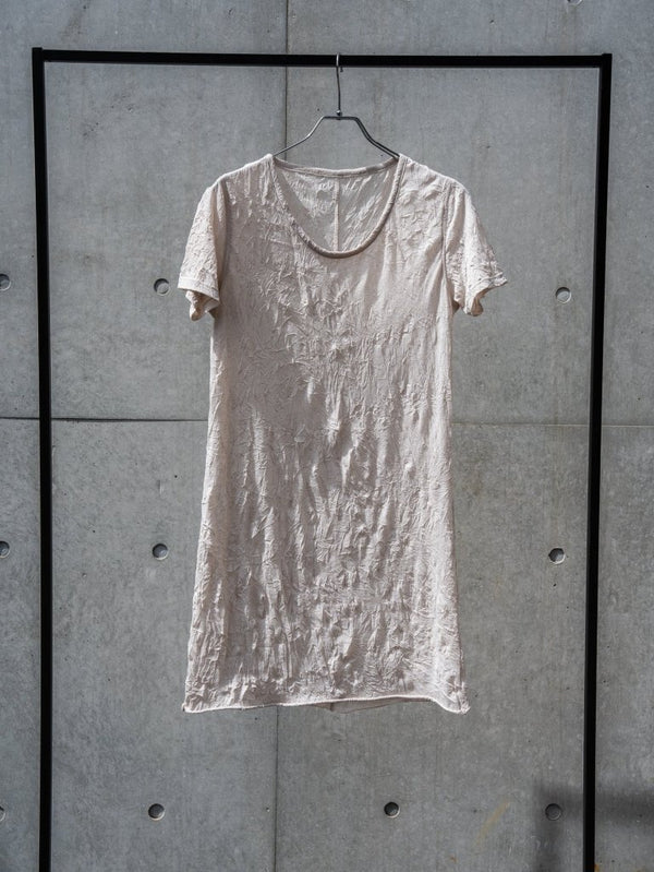 Craft Fabric Layered U - neck T-shirt【oyster】 - PRY