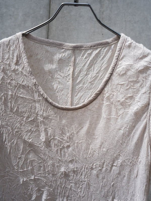 Craft Fabric Layered U - neck T-shirt【oyster】 - PRY