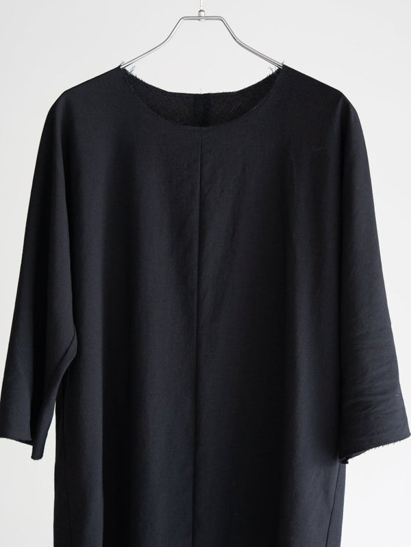 Cross - Seam Pullover Shirt【BLACK】 - PRY