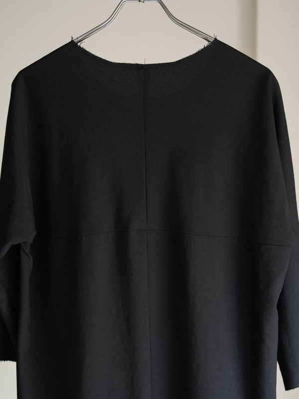 Cross - Seam Pullover Shirt【BLACK】 - PRY