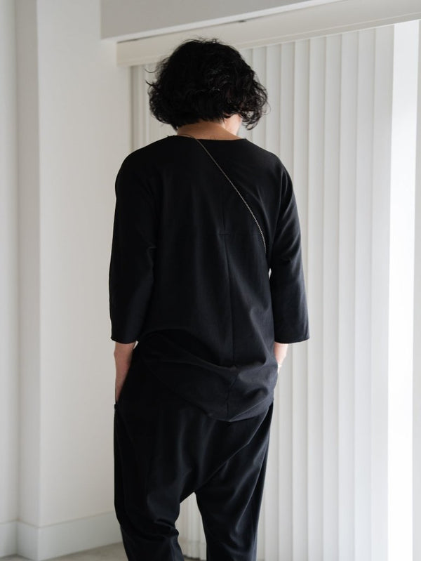 Cross - Seam Pullover Shirt【BLACK】 - PRY