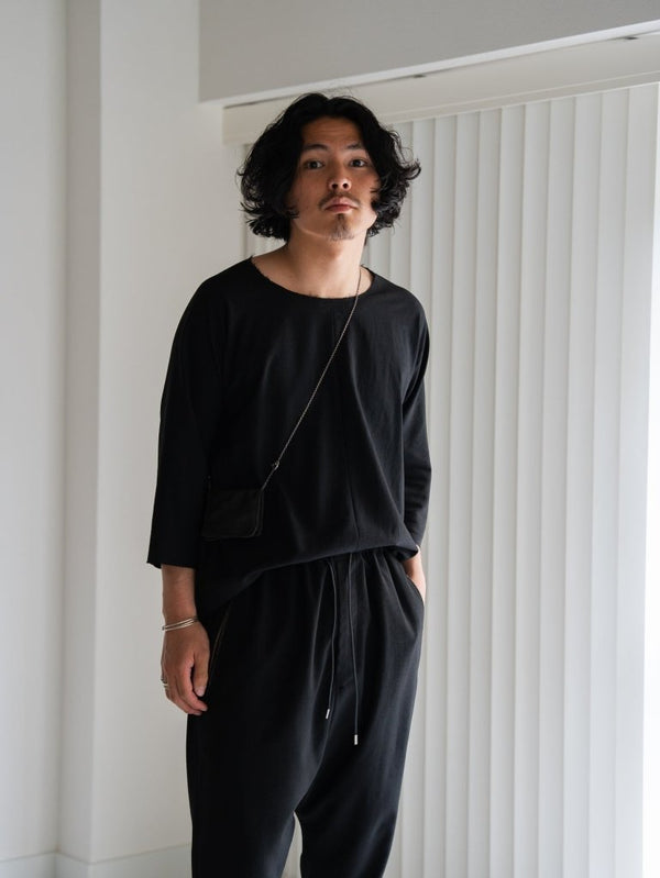 Cross - Seam Pullover Shirt【BLACK】 - PRY