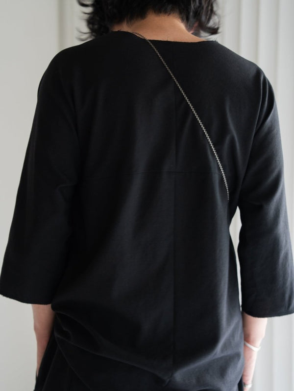 Cross - Seam Pullover Shirt【BLACK】 - PRY