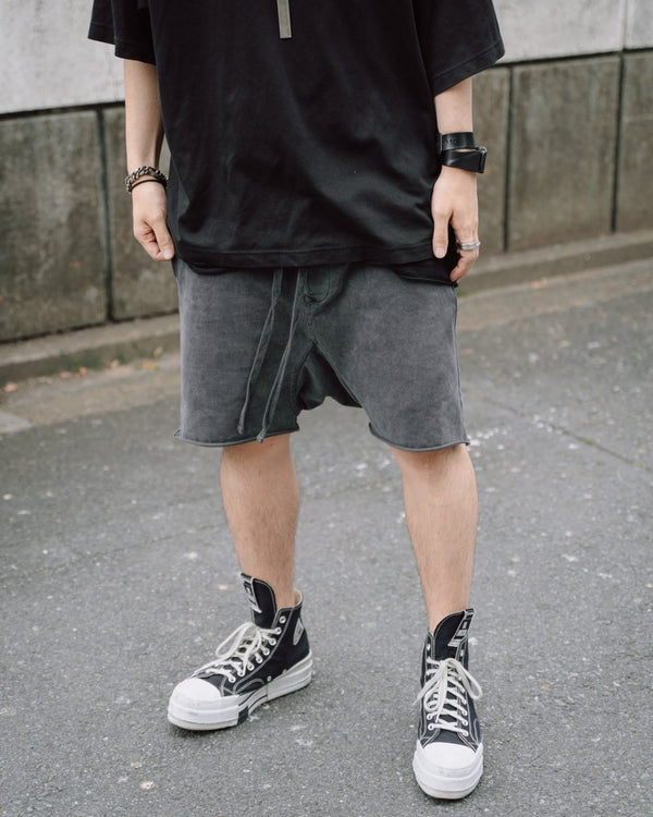 Cut-off Sarouel Shorts [pigment gray] - PRY