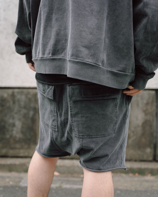 Cut-off Sarouel Shorts [pigment gray] - PRY