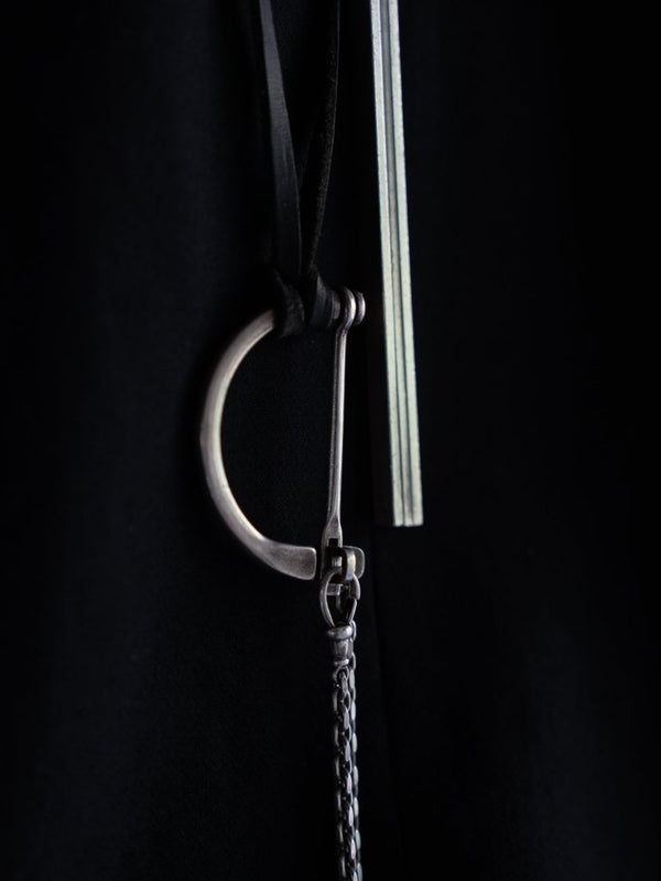 D - Clasp Key Ring with GUIDI Leather Code - PRY