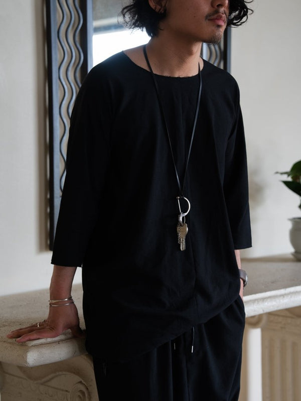 D - Clasp Key Ring with GUIDI Leather Code - PRY