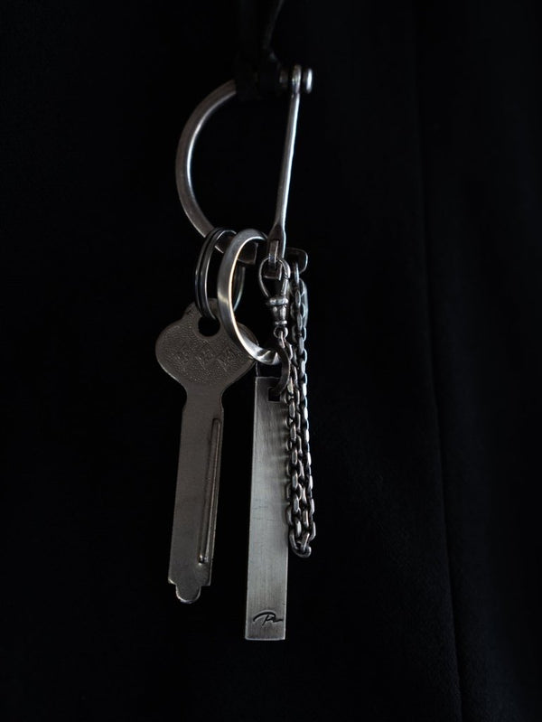 D - Clasp Key Ring with GUIDI Leather Code - PRY