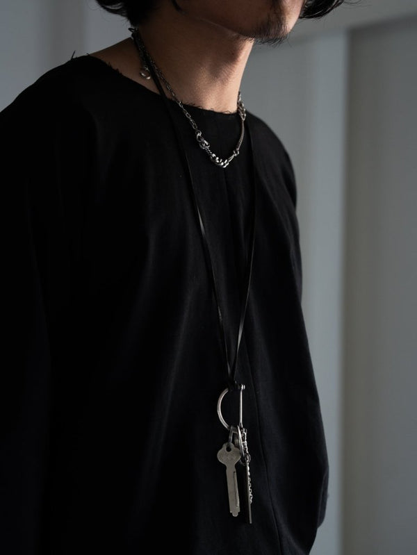 D - Clasp Key Ring with GUIDI Leather Code - PRY