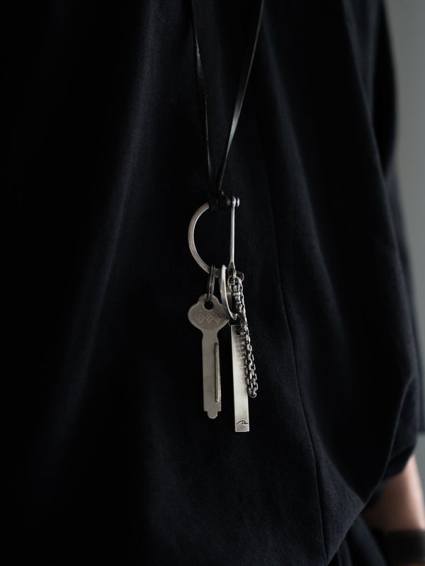 D - Clasp Key Ring with GUIDI Leather Code - PRY