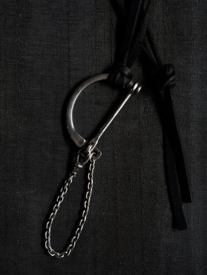 D - Clasp Key Ring with GUIDI Leather Code - PRY