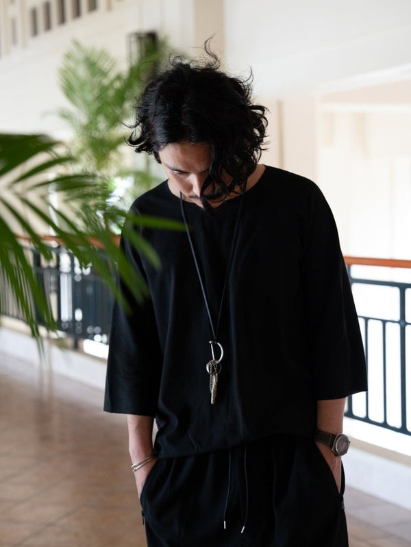 D - Clasp Key Ring with GUIDI Leather Code - PRY