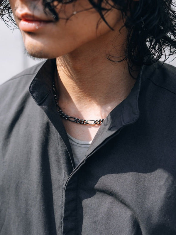 【アーカイブ販売】DarkGray Frayed Edge Linen Shirt [for setup] - PRY
