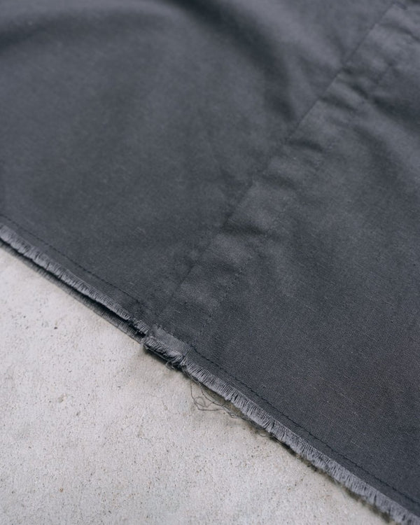 【アーカイブ販売】DarkGray Frayed Edge Linen Shirt [for setup] - PRY