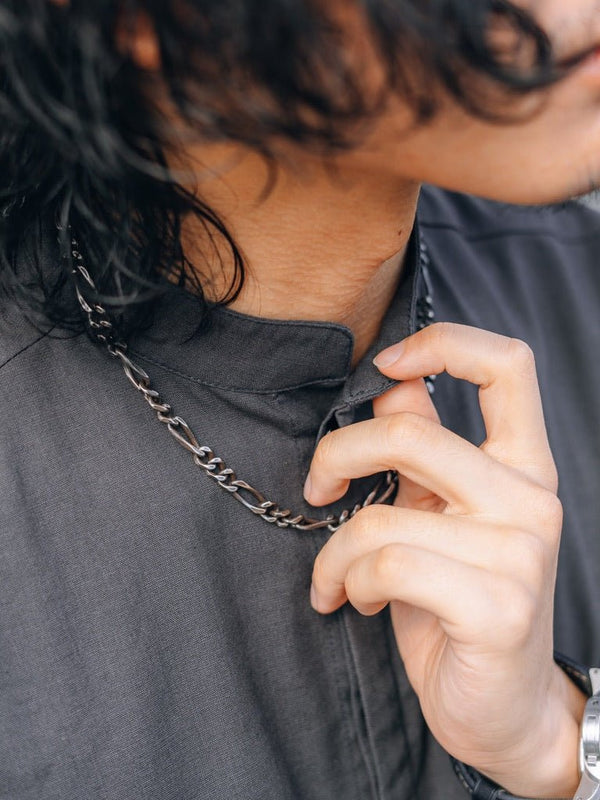 【アーカイブ販売】DarkGray Frayed Edge Linen Shirt [for setup] - PRY
