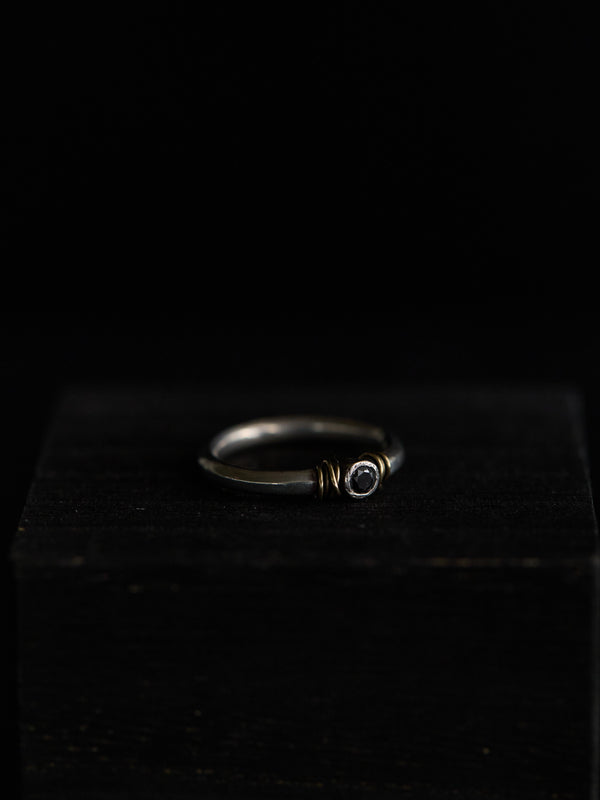 Black Diamond Ring [slv925+k10]
