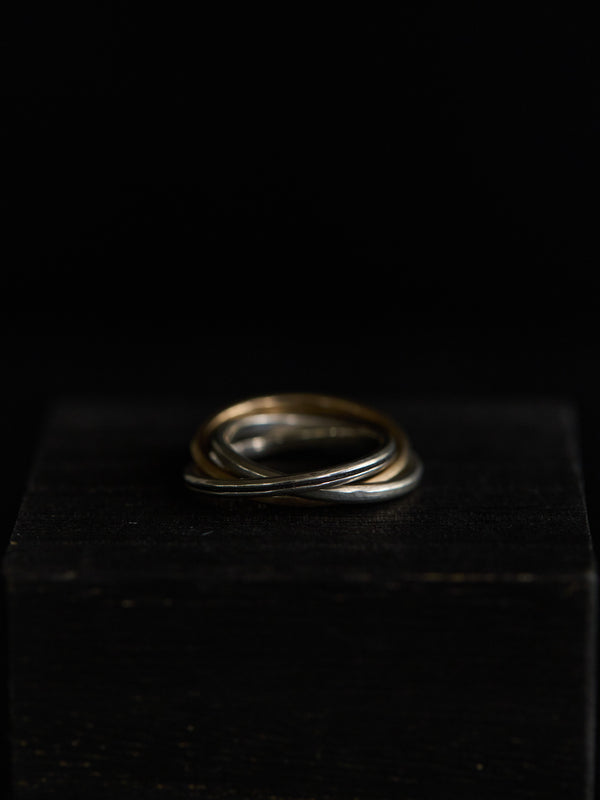 Slit Trinity Ring  [slv925+k10]