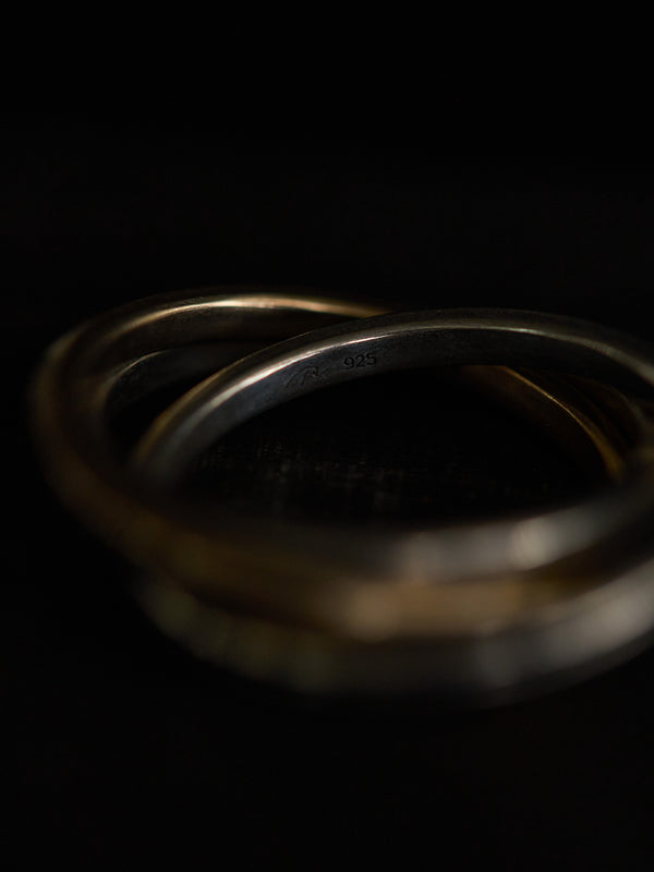 Slit Trinity Ring  [slv925+k10]