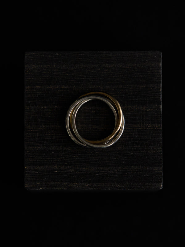 Slit Trinity Ring  [slv925+k10]