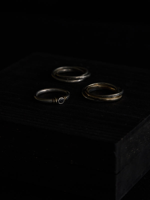 Black Diamond Ring [slv925+k10]