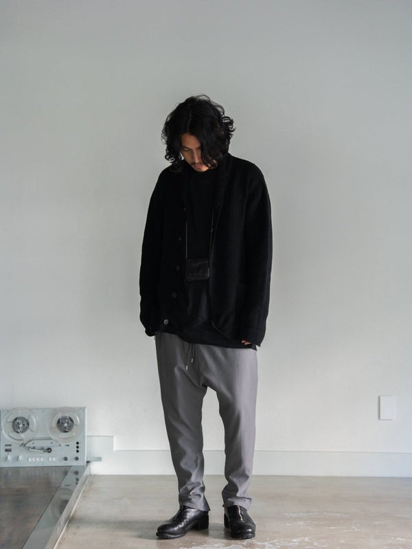 Drawstring Sarouel Zip Pants 【STONE GRAY】 - PRY