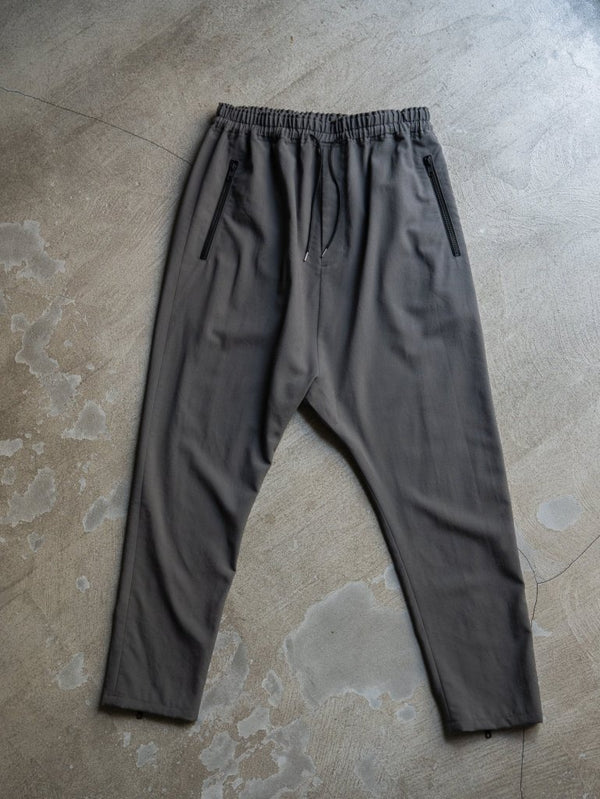 Drawstring Sarouel Zip Pants 【STONE GRAY】 - PRY