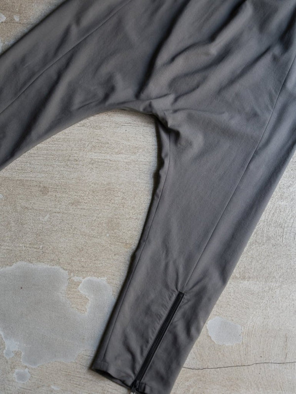 Drawstring Sarouel Zip Pants 【STONE GRAY】 - PRY