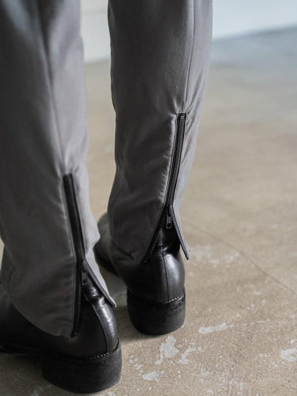 Drawstring Sarouel Zip Pants 【STONE GRAY】 - PRY