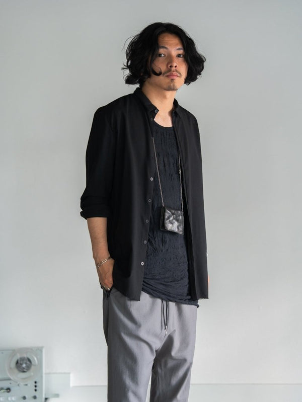 Drawstring Sarouel Zip Pants 【STONE GRAY】 - PRY