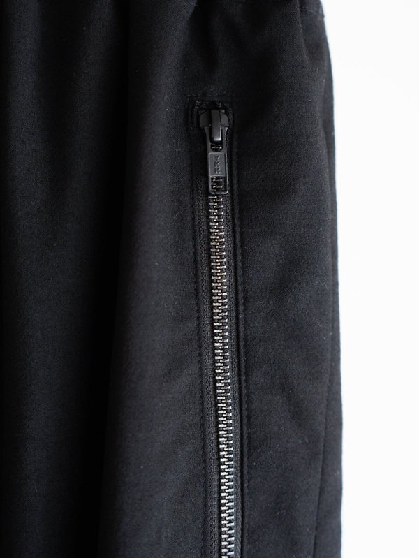 Drawstring Sarouel Zip Pants【BLACK】 - PRY