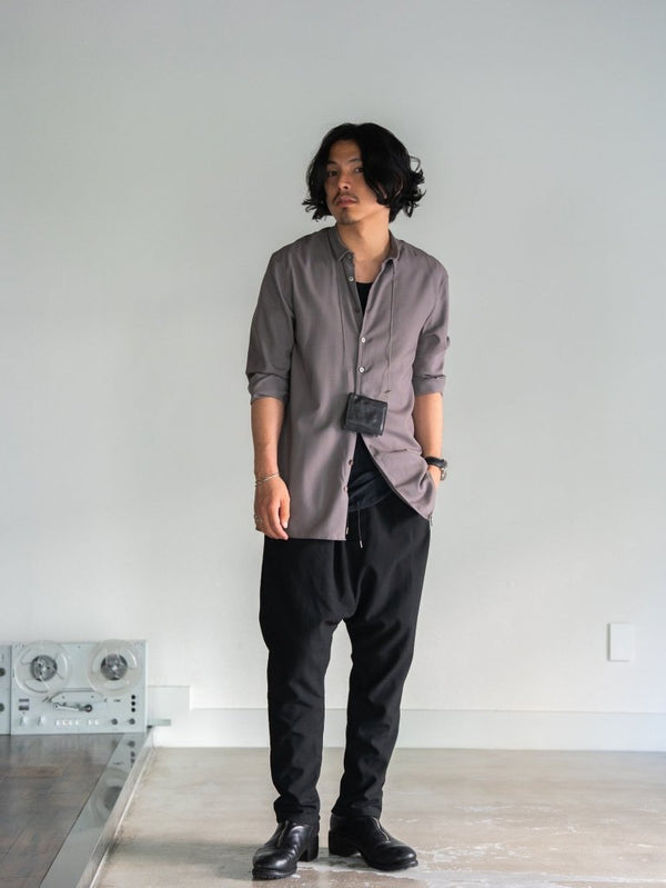 Drawstring Sarouel Zip Pants【BLACK】 - PRY