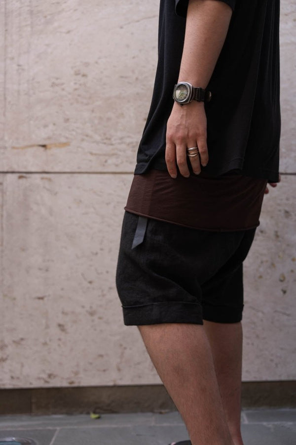 Dry Serge Sarouel Shorts [BLACK] - PRY