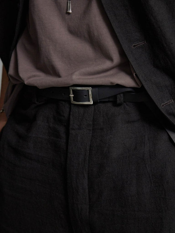 Dry Serge Sarouel Wide Pants [BLACK] - PRY