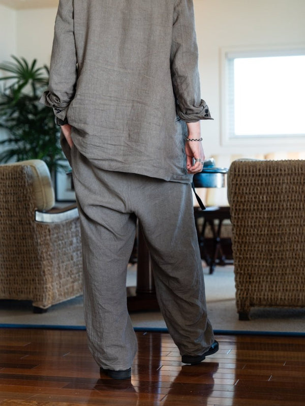 Dry Serge Sarouel Wide Pants [TAUPE] - PRY