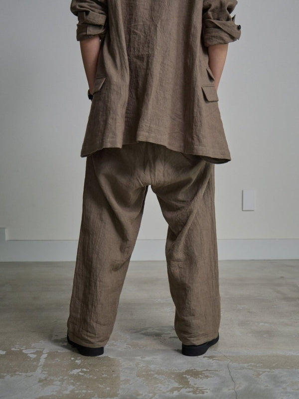 Dry Serge Sarouel Wide Pants [TAUPE] - PRY