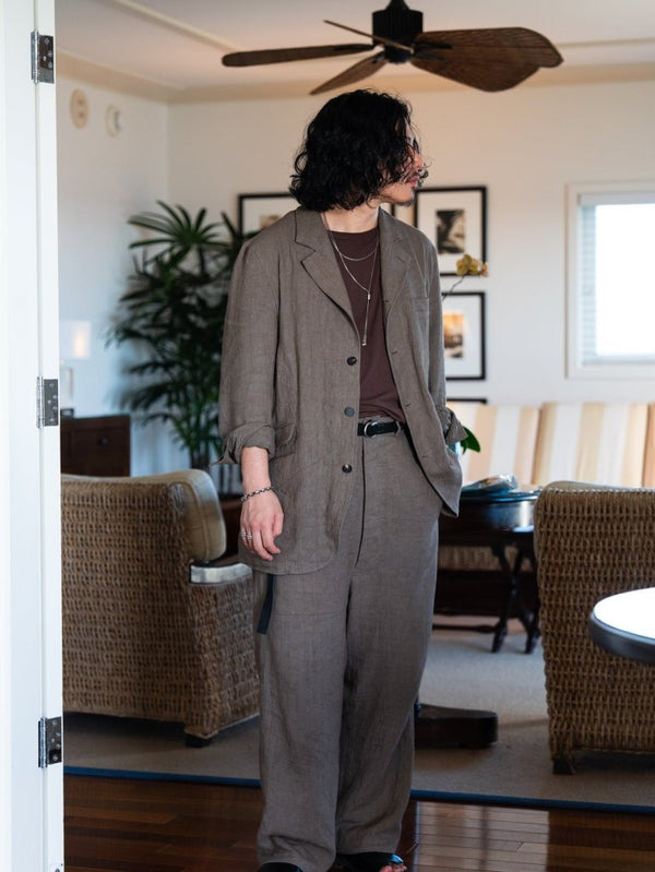 Dry Serge Sarouel Wide Pants [TAUPE] - PRY