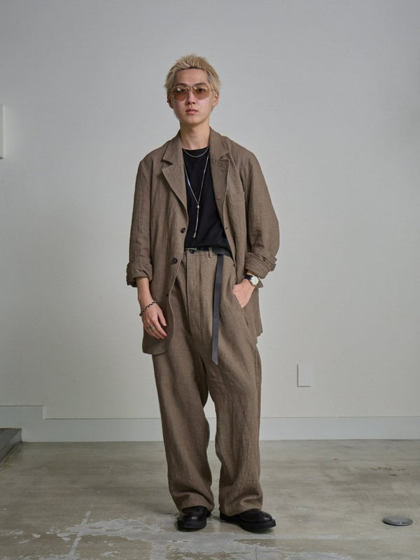 Dry Serge Sarouel Wide Pants [TAUPE] - PRY