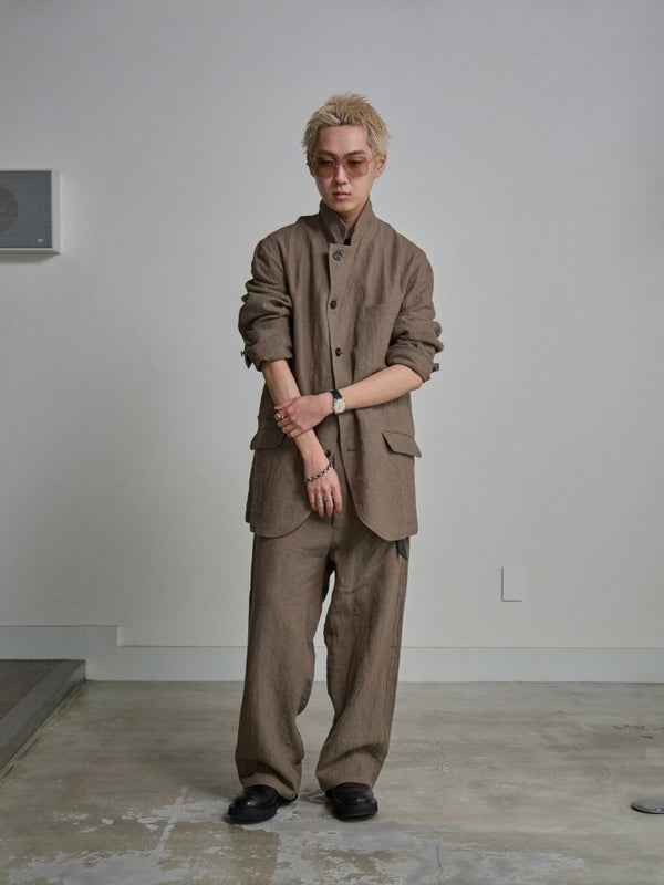 Dry Serge Sarouel Wide Pants [TAUPE] - PRY