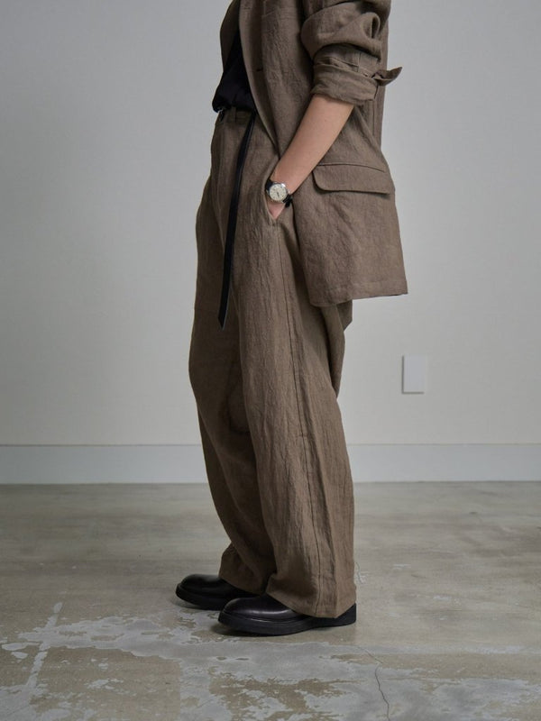 Dry Serge Sarouel Wide Pants [TAUPE] - PRY