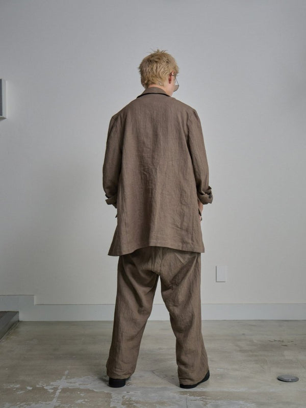Dry Serge Sarouel Wide Pants [TAUPE] - PRY