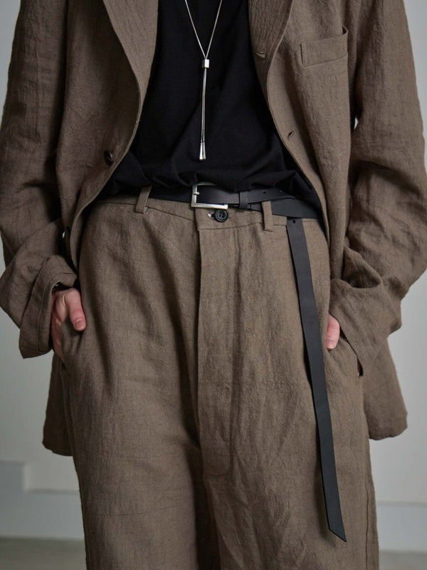 Dry Serge Sarouel Wide Pants [TAUPE] - PRY