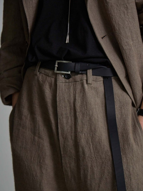 Dry Serge Sarouel Wide Pants [TAUPE] - PRY