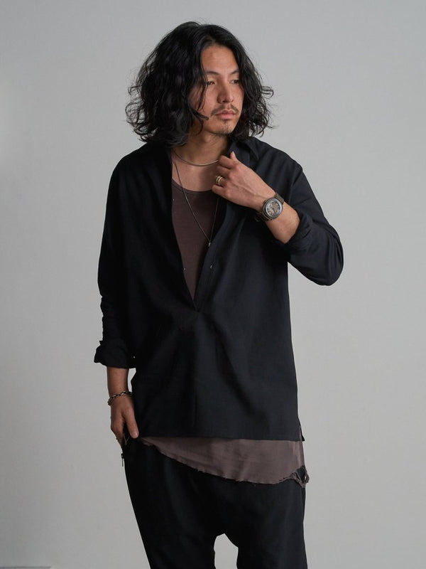 Hooked Vareuse Wool Shirt [BISHU] - PRY